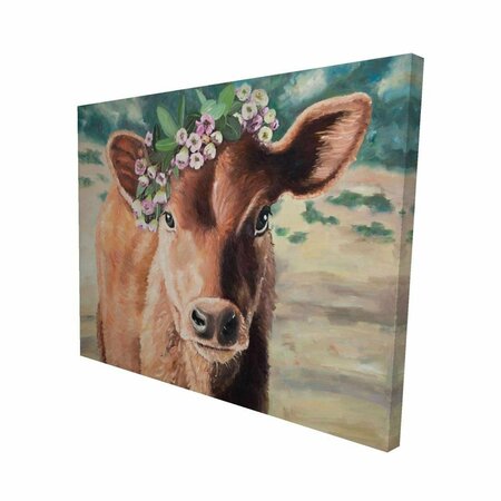 FONDO 16 x 20 in. Cute Jersey Cow-Print on Canvas FO2795672